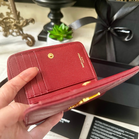SOLD - 💎AUTH Saint Laurent YSL CASSANDRE ZIP AROUND WALLET - Picture 11 of 15